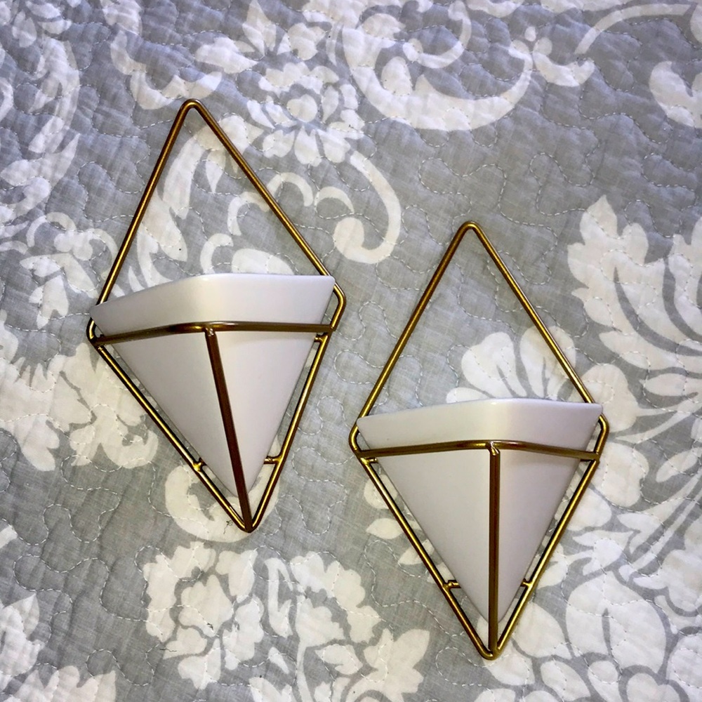 Gold Geometric Indoor Planters